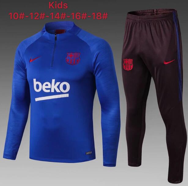 KidsBarcelona Blue Sweat Shirt Training Kits 2019/20